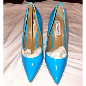 Steve Madden Blue Satin Heels